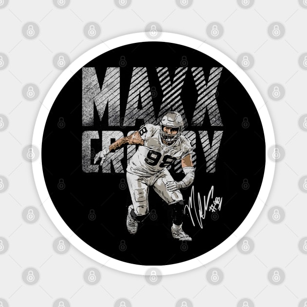 Maxx Crosby Las Vegas Bold Magnet by danlintonpro